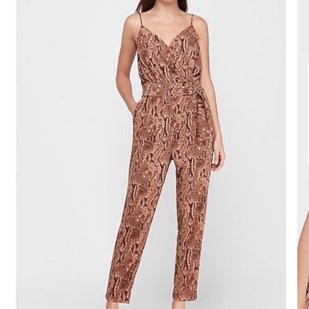 NWOT Express leopard jumpsuit. Size Small